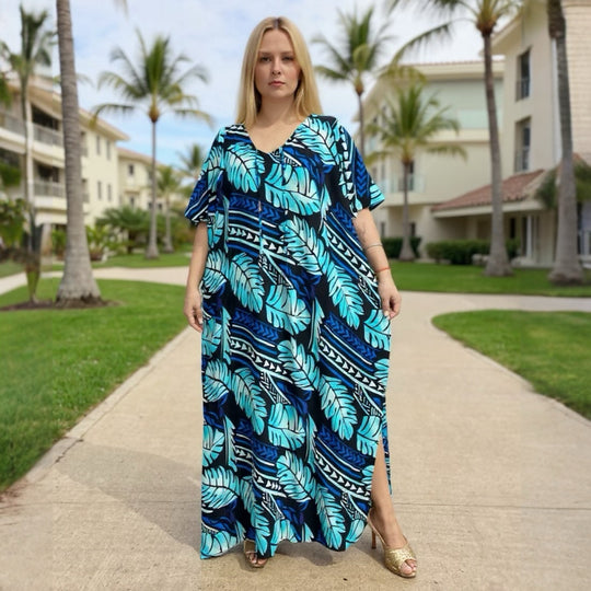 Tropical Maya Rayon Kaftan Sizes Available AU 12-30