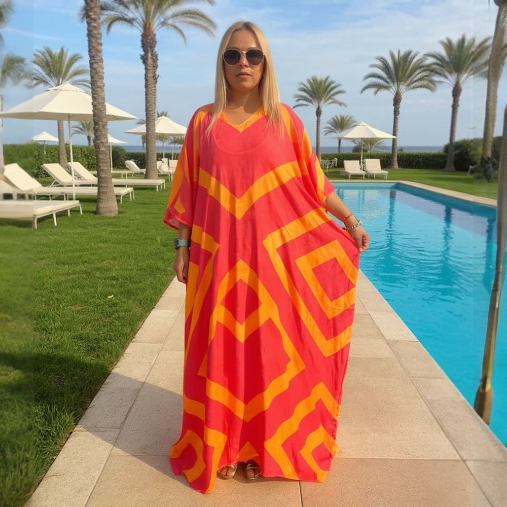 Maya Plus Size Rayon Kaftan . Sizes Available AU 26-32