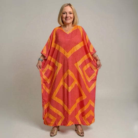 Maya Plus Size Rayon Kaftan . Sizes Available AU 26-32