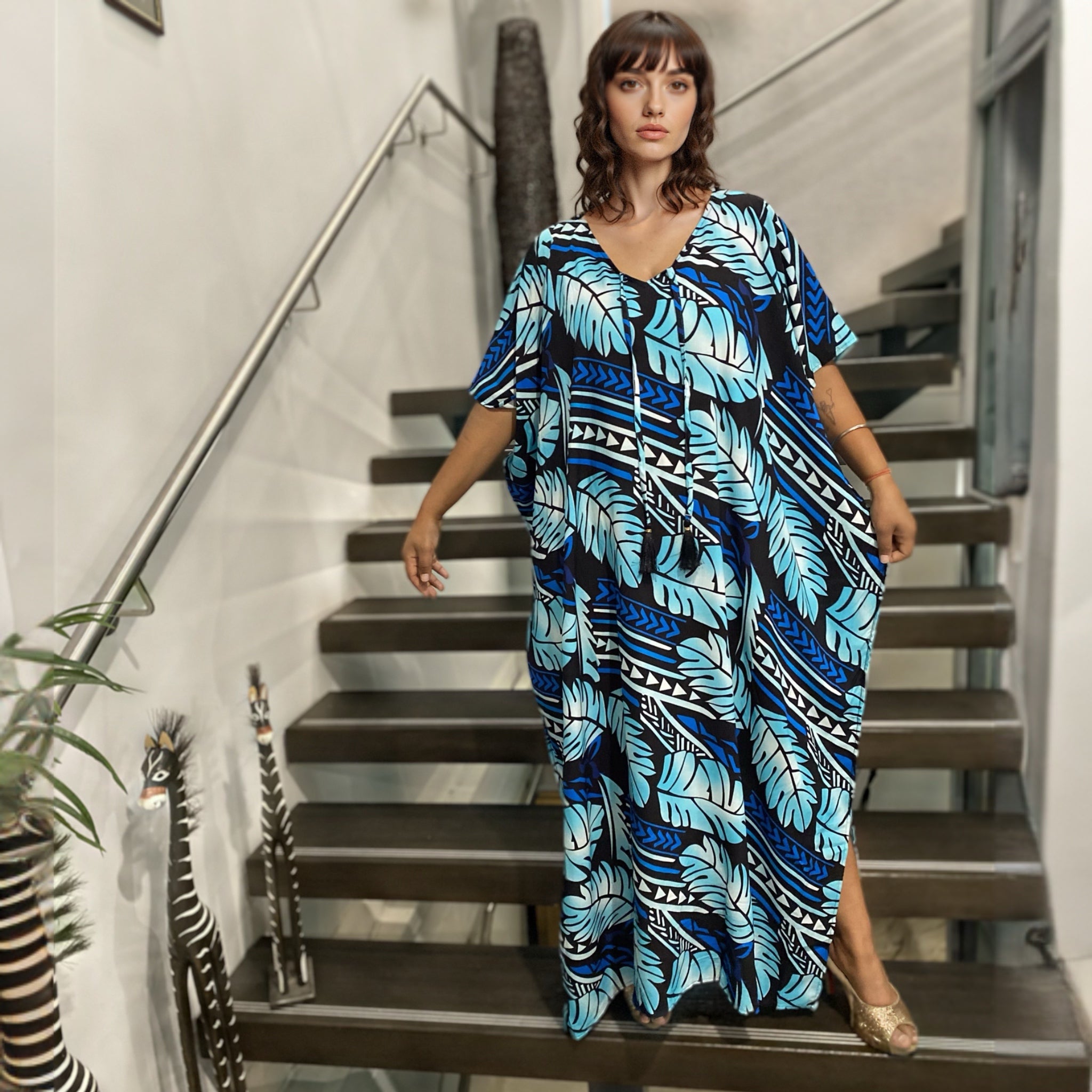 Tropical Maya Rayon Kaftan Sizes Available AU 12-30