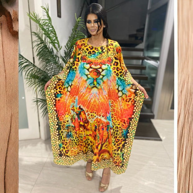 Tropical Mia Kaftan Dress AU 12-22