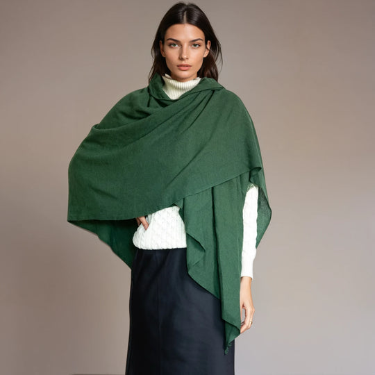 Julian knitted Pure cashmere scarf/ shawl/ Travel wrap-Colours available-Extra Large