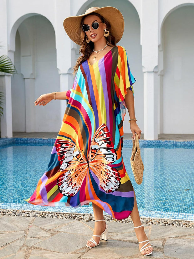 Colourful Loose, casual Caftan - Mklane AU 10-18