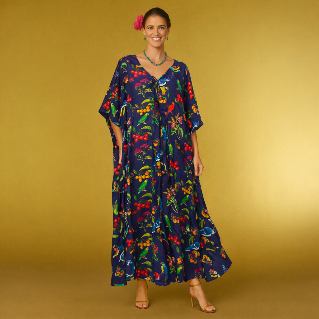 Coco Bella Silk Blue Senorita Milano kaftan 12-20
