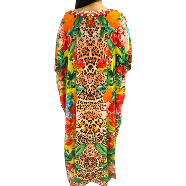 Maya Silk mix embellished kaftan AU 12-28