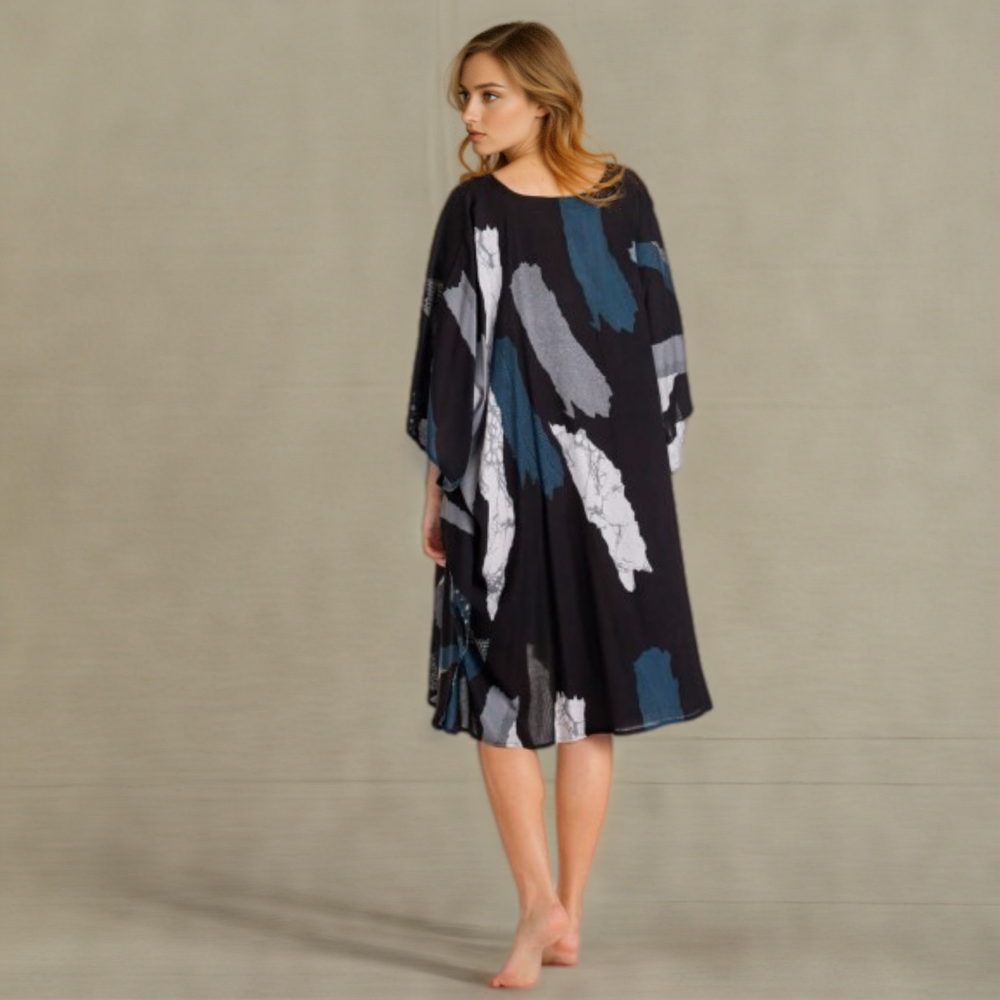 Maya Black Short Kaftan Top Tunic Sizes Available AU 14-30