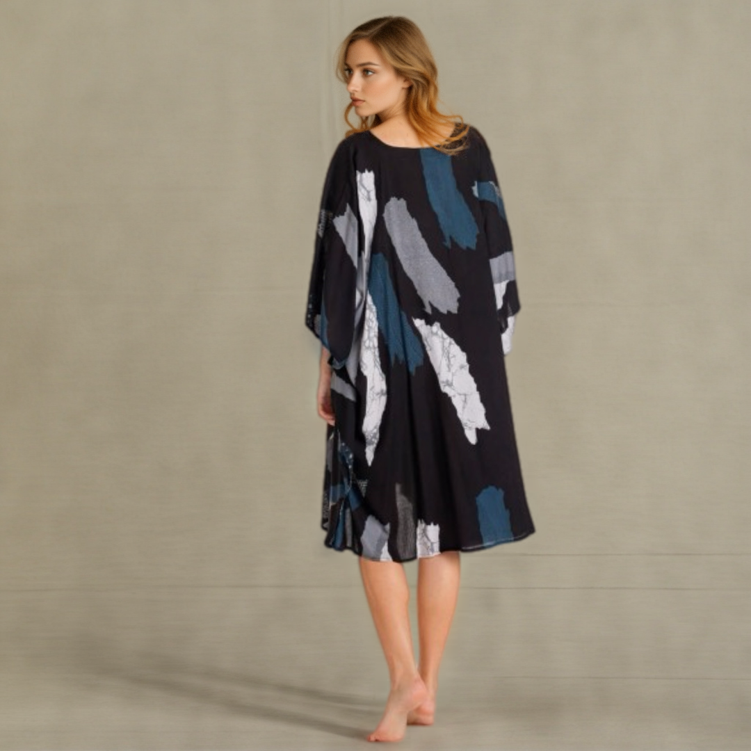 Maya Black Short Kaftan Top Tunic Sizes Available AU 14-30