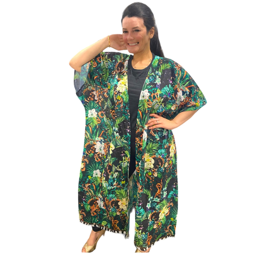 Maya Silk blend kaftan with kimono set AU 12-20
