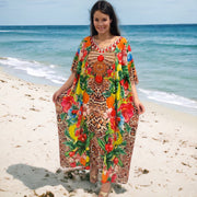 Maya Silk mix embellished kaftan AU 12-28