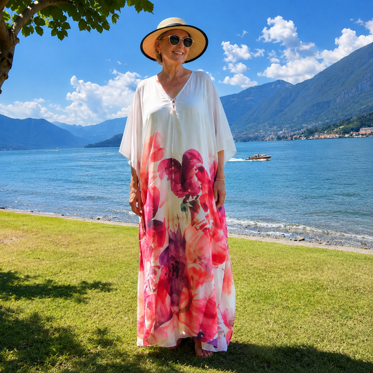 Luxe Blush Bloom Cocobella kaftan O/S AU 12-20
