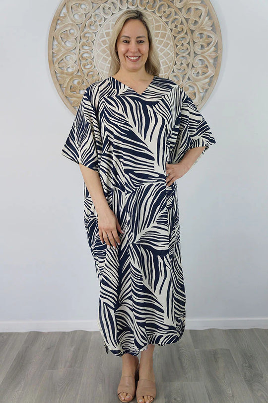 Maya Long Kaftan Honiara Navy