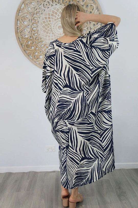 Maya Long Kaftan Honiara Navy