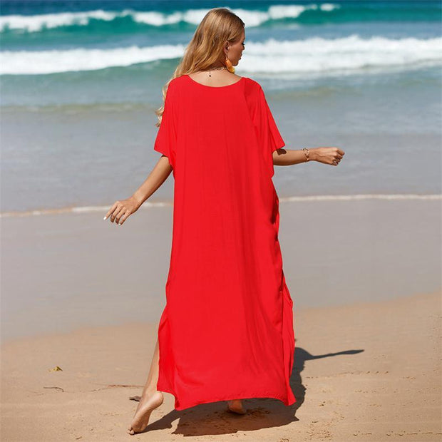 Cruising MAYA Cotton Kaftan Maxi Dress AU 12-26