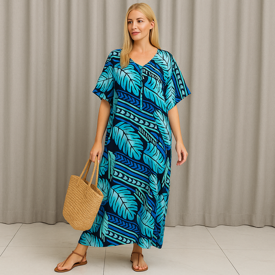 Tropical Maya Rayon Kaftan Sizes Available AU 12-30