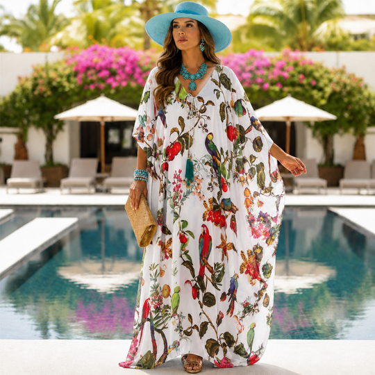 White Coco Bella Paradise Luxe kaftan 12-20