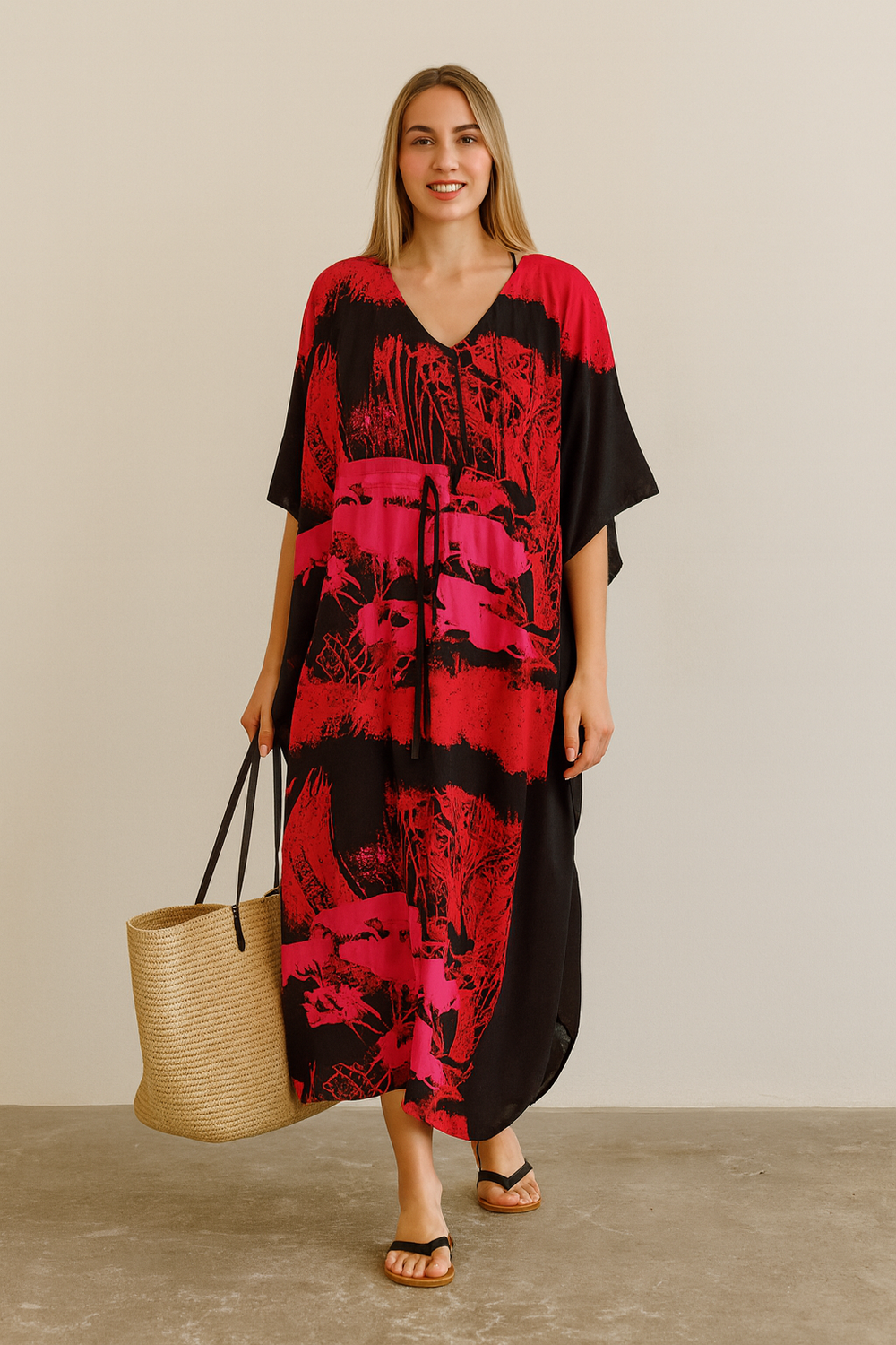 Maya Bohemian Rayon kaftan dress - Sizes Available AU 14-30