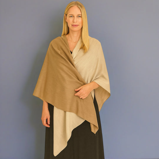100% Cashmere Ombré Julian Wrap Shawl