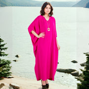 Fuchsia MAYA Tropical Resort Kaftan