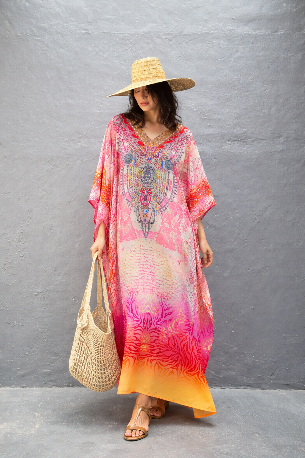 Mia Embellished Kaftan Dress