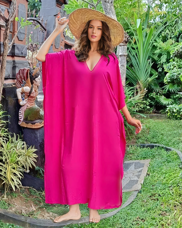 Fuchsia MAYA Tropical Resort Kaftan