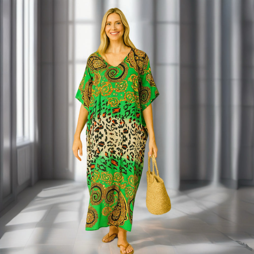 Maya Deana Green kaftan dress - Sizes Available AU 14-30
