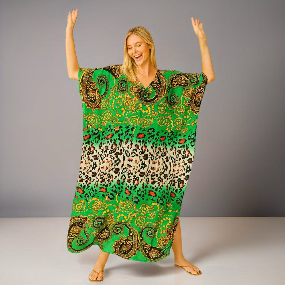Maya Deana Green kaftan dress - Sizes Available AU 14-30