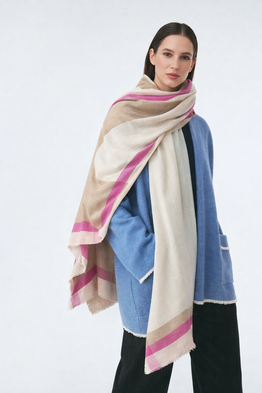 Julian 100% Ultra fine natural cashmere scarf