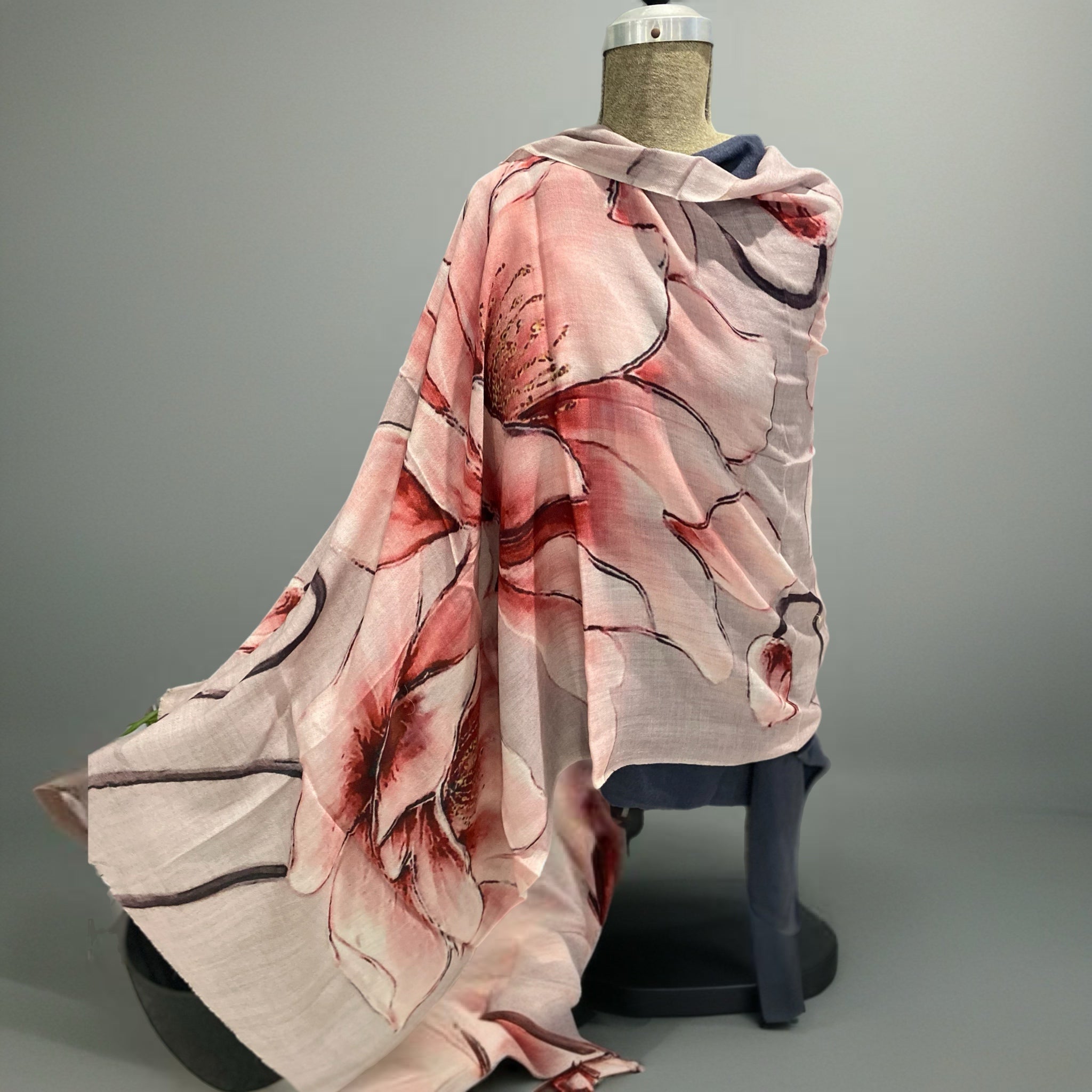 Wearable art 100% Cashmere Julian Scarf /Wrap-More Designs Available