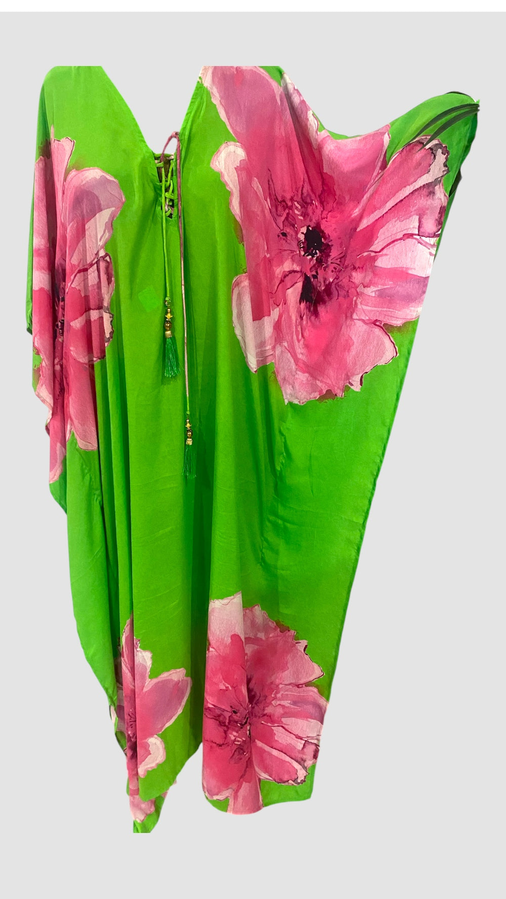 Coco Bella Green Pink Flora kaftan 12-20