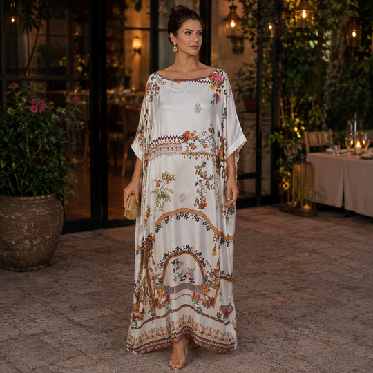 Luxe Gloria White Coco Bella Kaftan 12-20