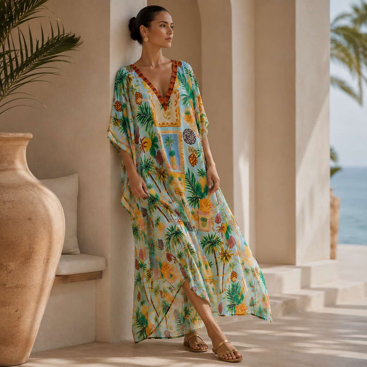 Maya Tropical Breeza kaftan - Sizes Available AU 14-32-Bahama Breeze
