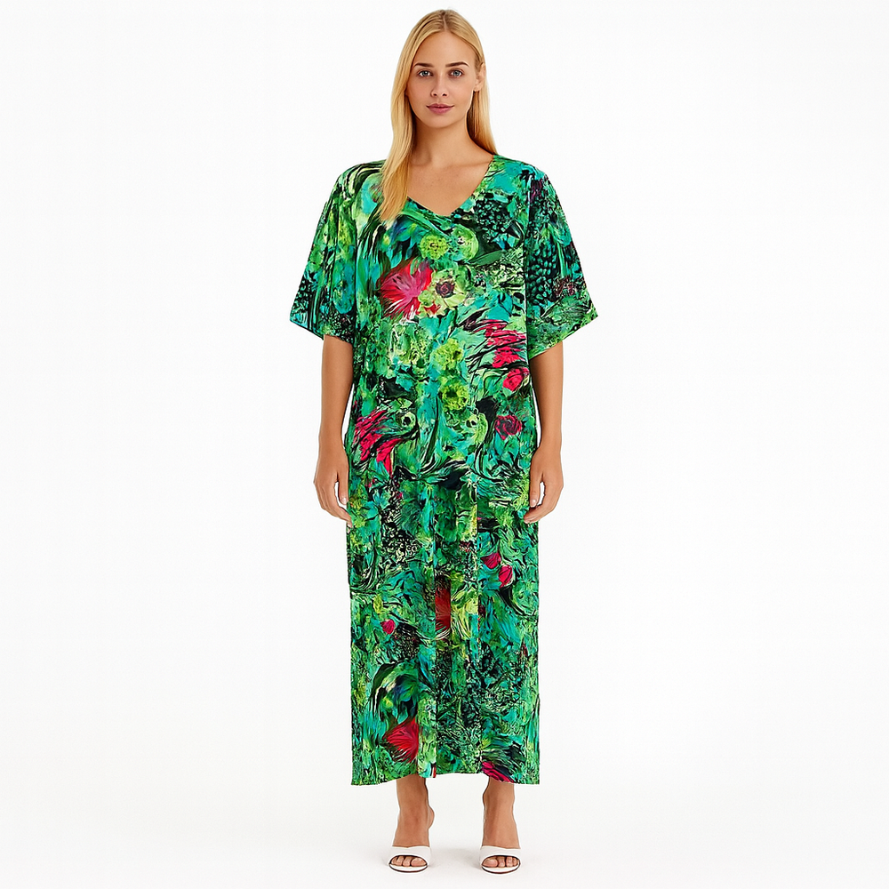 Maya Forest Green kaftan- Sizes Available AU 14-30