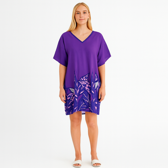 Purple Ferns Maya Short Kaftan Top Tunic Sizes Available AU 14-30