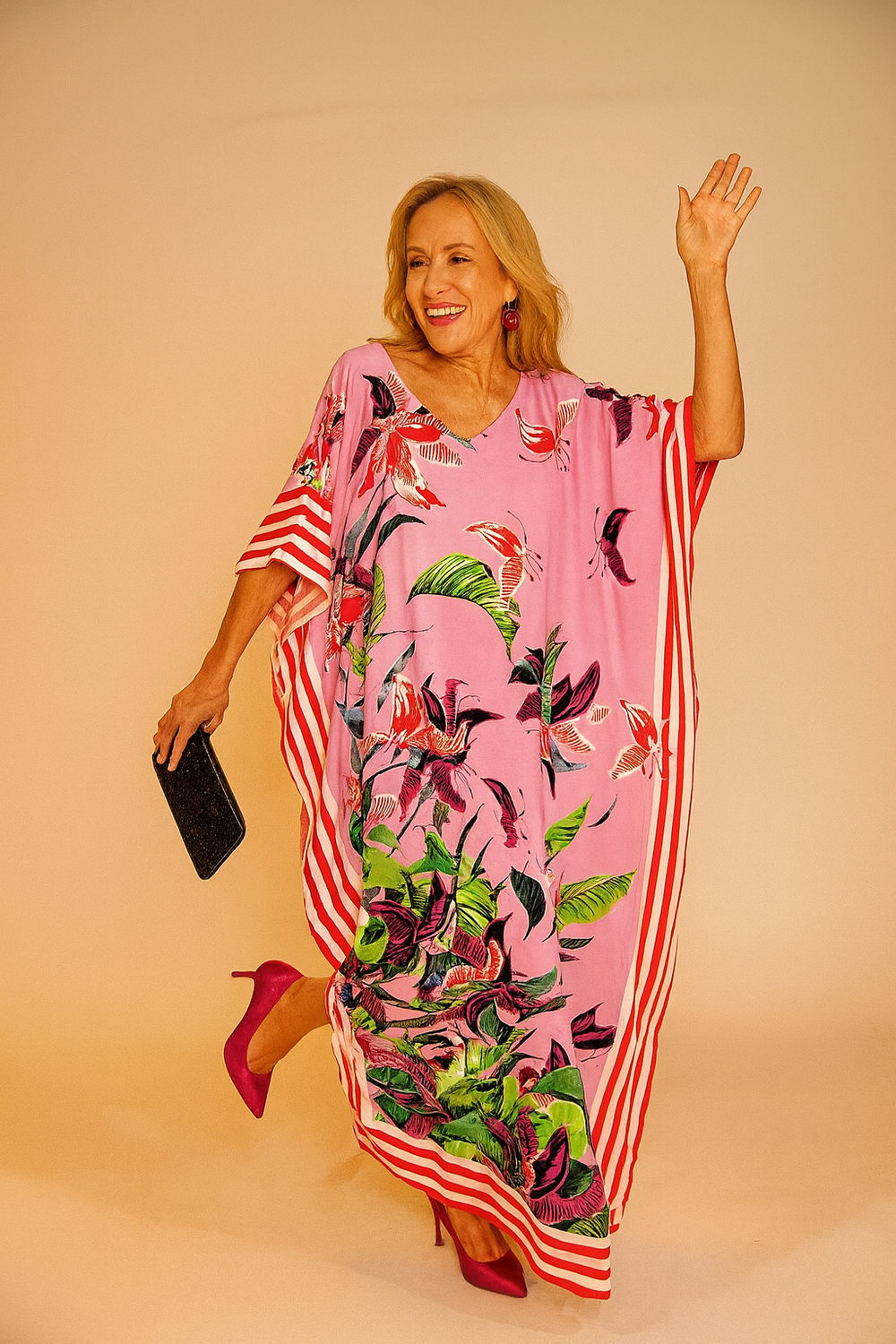 Topical Fern Fusion Coco Bella kaftan dress - Sizes Available AU 14-30