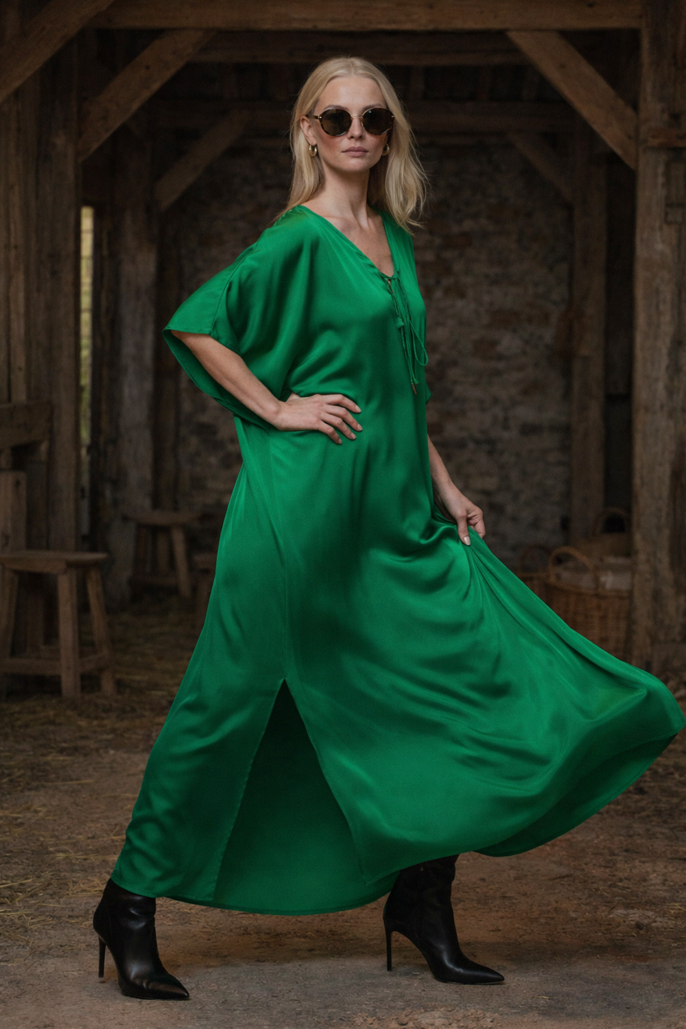 Green Goddess Coco Bella kaftan 12-20