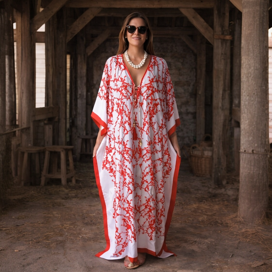 White  Luxurious Coco Bella kaftan 12-20
