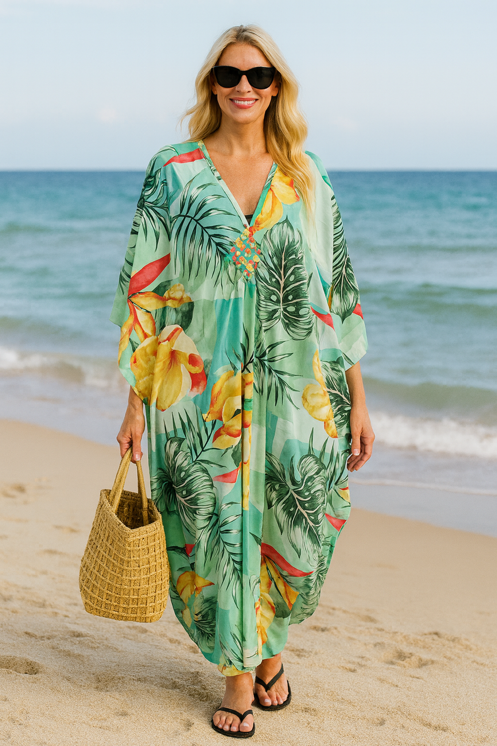 Maya Tropical Cool Breezy Kaftan -  AU 8-20