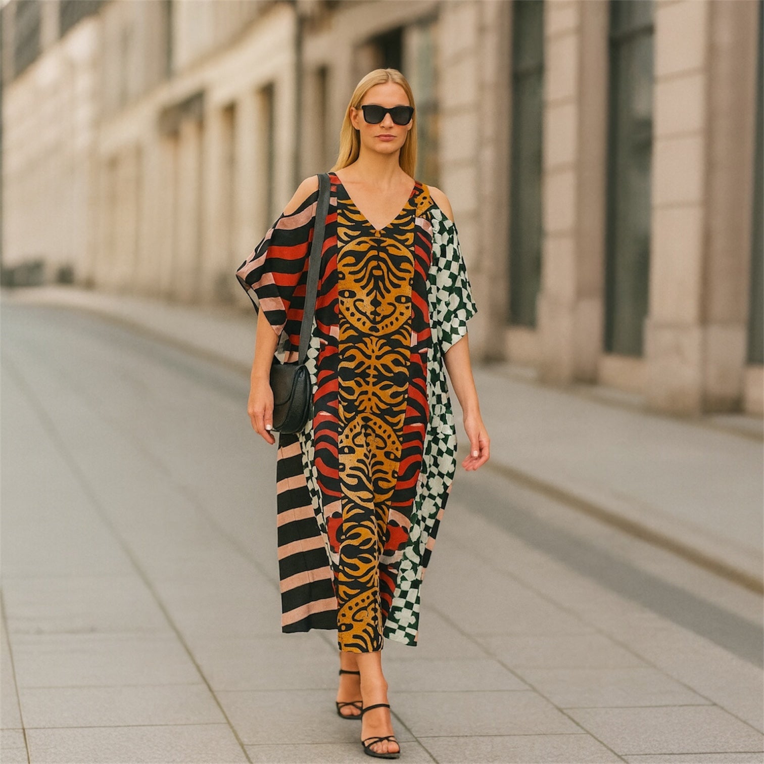 Maya Cold Shoulder Rayon Kaftan-Sizes Available AU 14-30