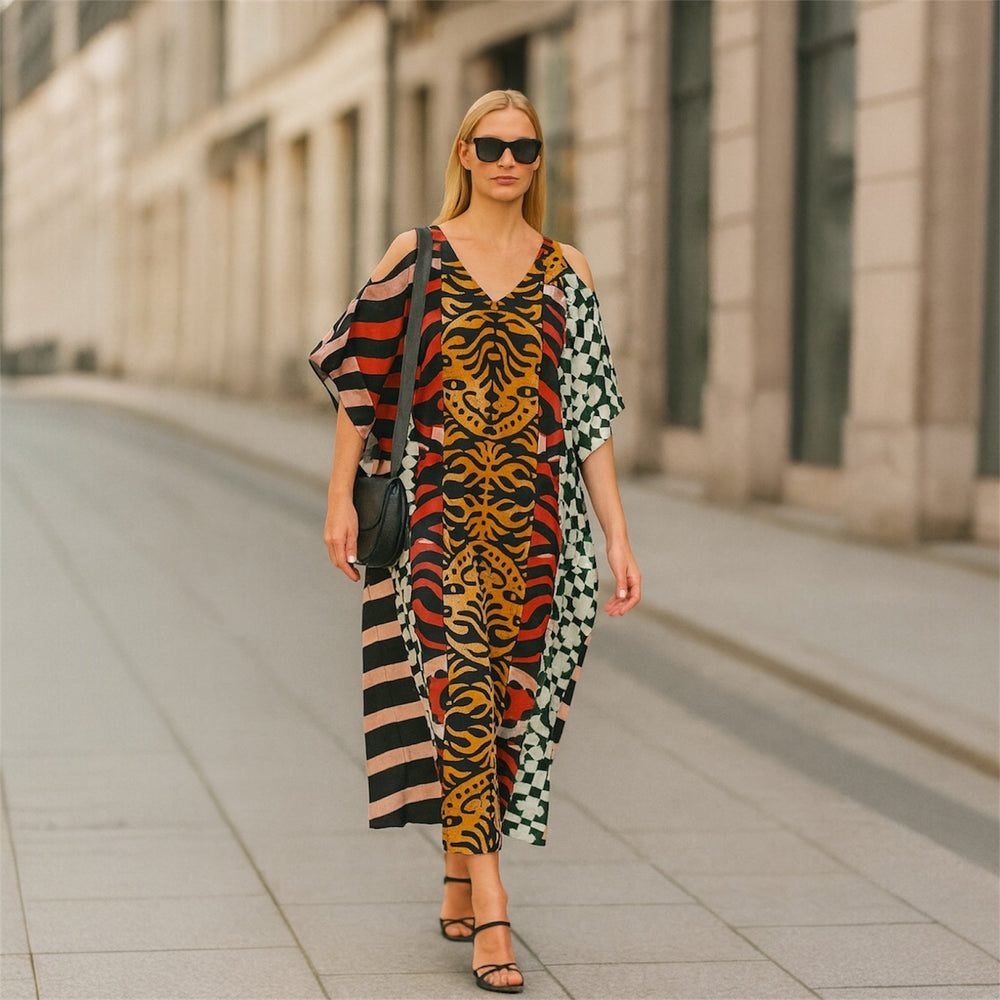 Maya Cold Shoulder Rayon Kaftan-Sizes Available AU 14-30