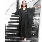 Black Cold Shoulder Soft n Breezy  Kaftan