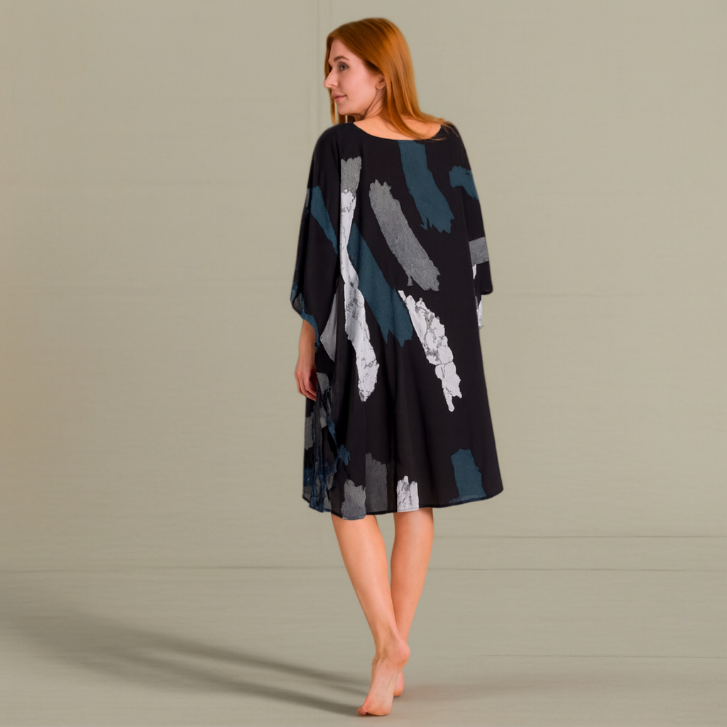 Maya Black Short Kaftan Top Tunic Sizes Available AU 14-30