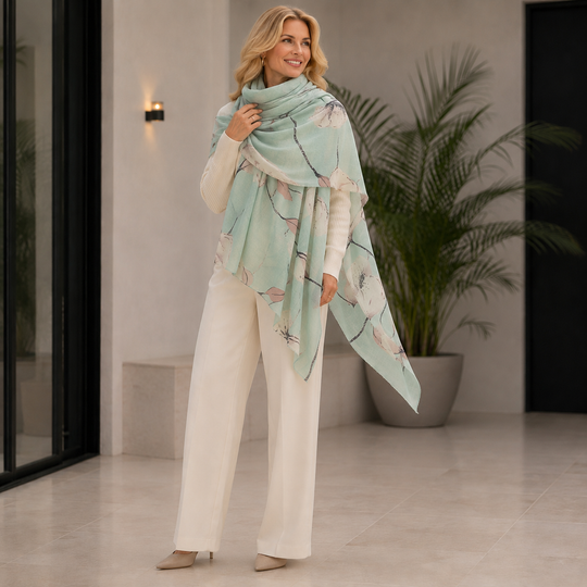 Opal Garden Luxe - 100% Cashmere Julian  Scarf /Wrap