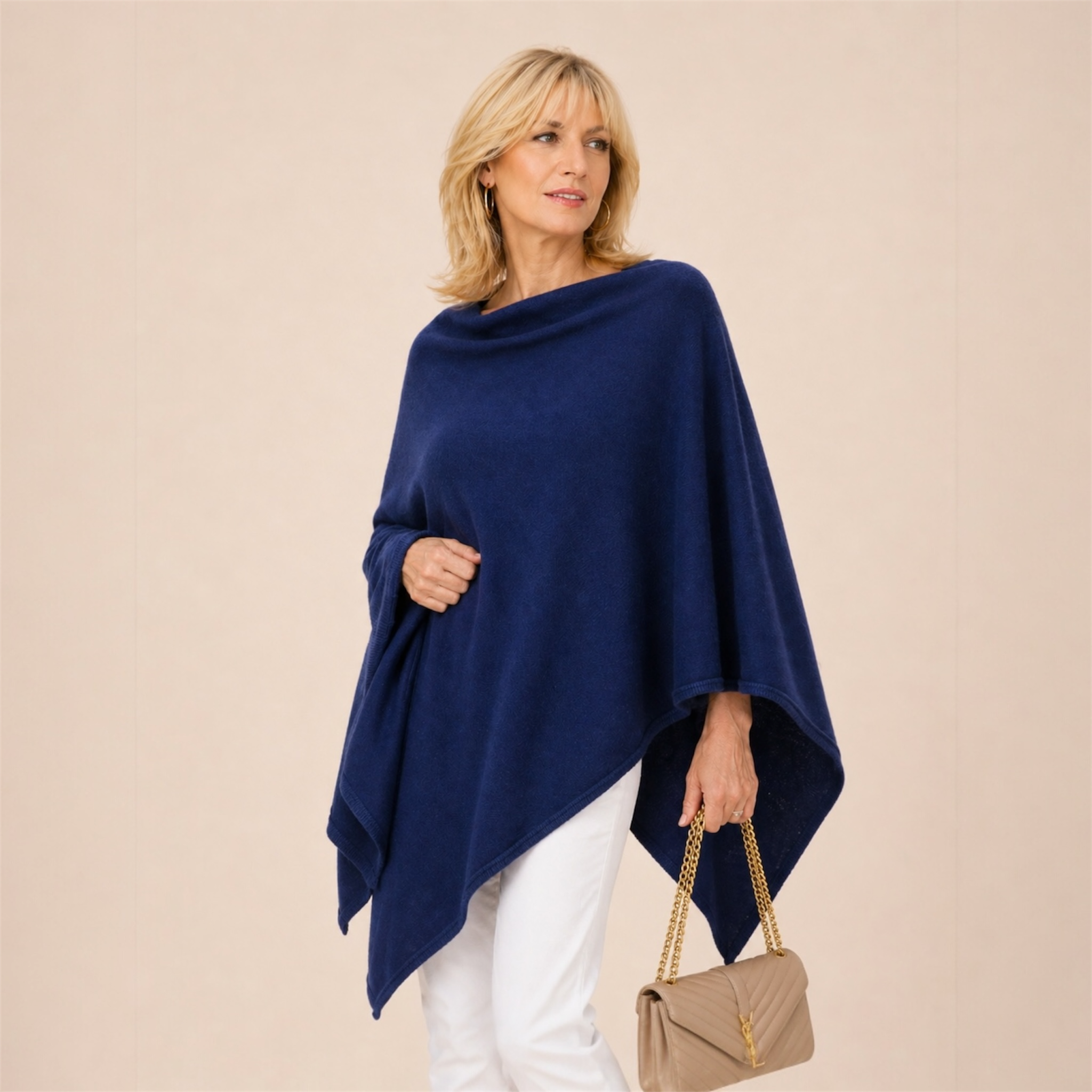 Julian Maya 100% Cashmere Oversized Poncho-10 colours available