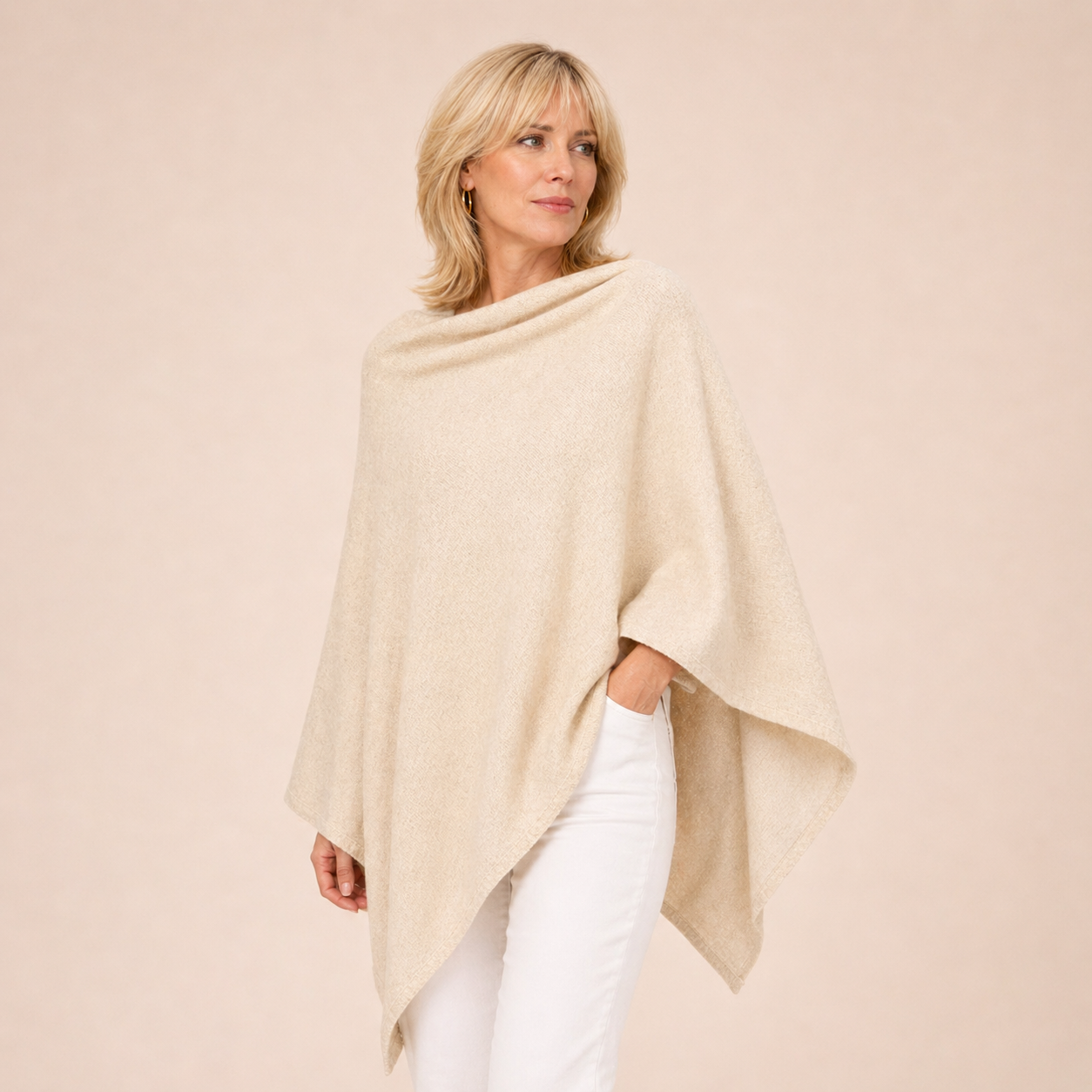 Julian Maya 100% Cashmere Oversized Poncho-10 colours available