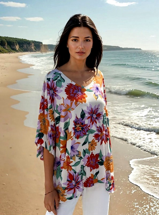 Maya White Breezy Tunic/ Top OFSA AU 12-24