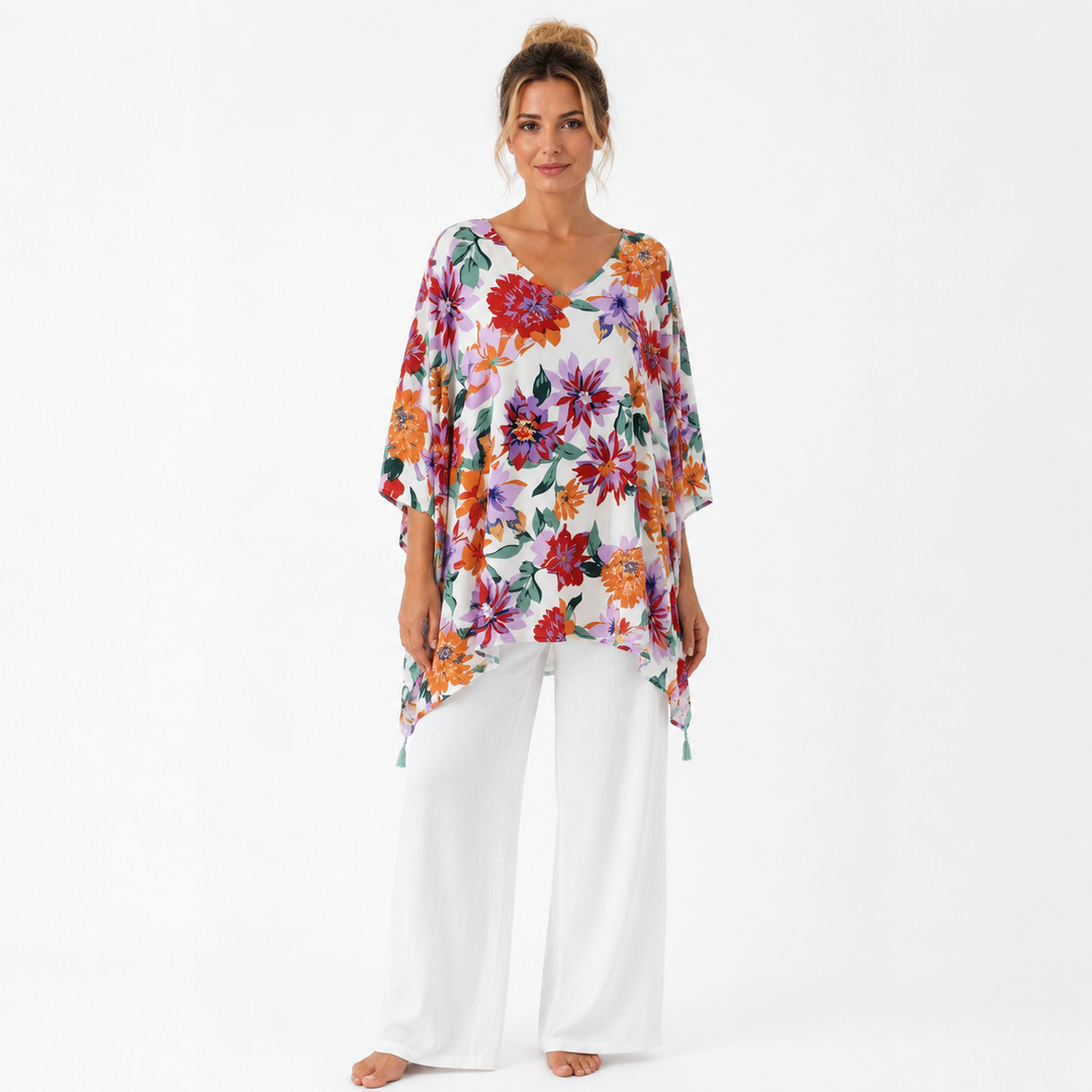 Maya White Breezy Tunic/ Top OFSA AU 12-24