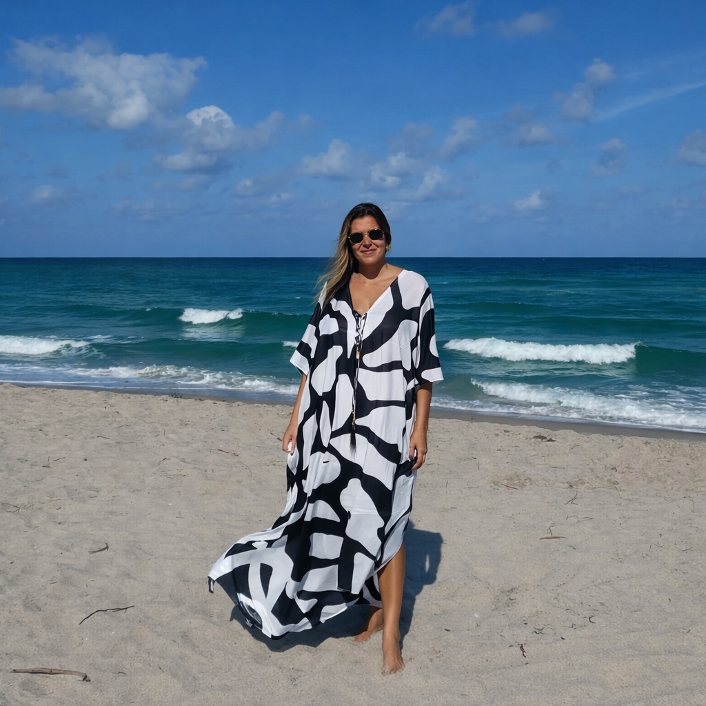 Coco Bella White Fiana Luxe kaftan 12-20