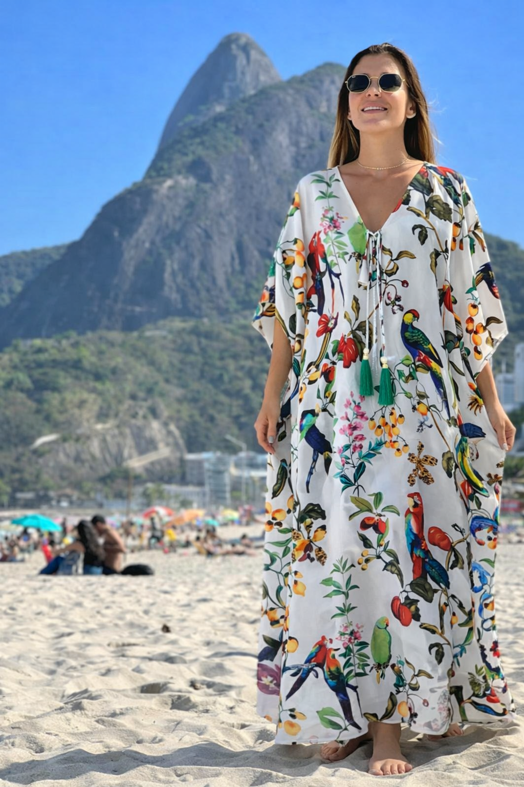 Coco Bella White Pari Luxe kaftan 12-20