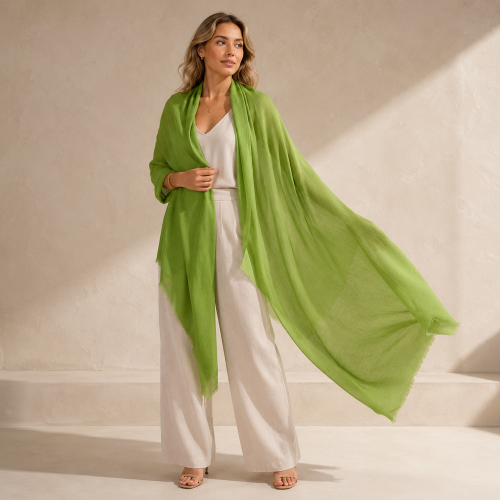 Julian 100% Ultra fine cashmere oversized scarf/ wrap/ shawl