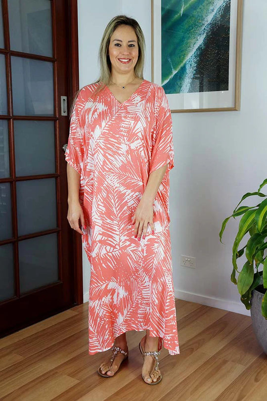 Coral  Maya Kaftan OSFA 14-26